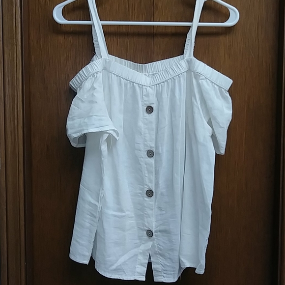 🆕Off the shoulders linen top - Picture 1 of 5